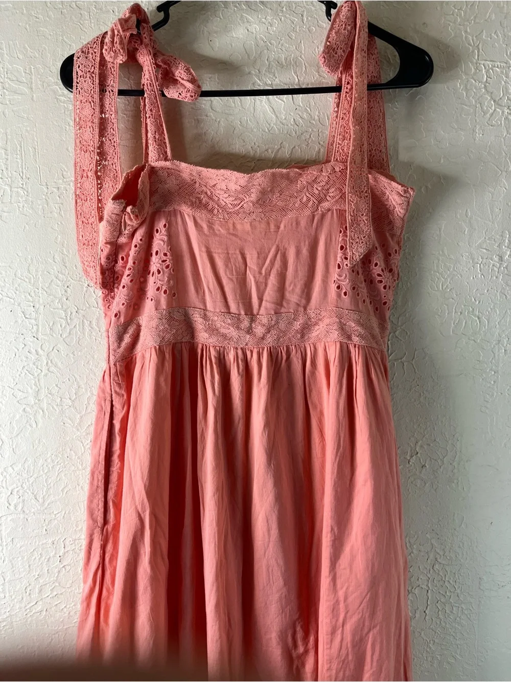 Love Shack Fancy Ayala Dress in Peach Blossom 100% Cotton - Picture 11 of 16
